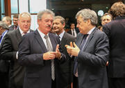 Le ministre luxembourgeois des Affaires étrangères, Jean Asselborn, et son homologue belge, Didier Reynders, lors du CAE du 16 mars 2015 (source: MAEE)