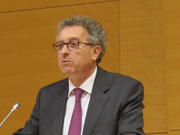 Pierre Gramegna Angel GPierre Gramegna, ministre des Finances du Luxembourg, lors de la présentation du rapport de l'OCDE sur la situation de l'économie du Luxembourg