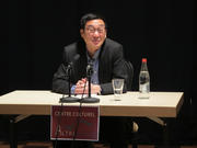Liêm Hoang Ngoc lors de la conférence sur la troïka organisée par Etika et ATTAC Luxembourg le 1er avril 2015