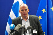 Yanis Varoufakis à l'issue de l'Eurogroupe le 11 mai 2015 (c) Union européenne