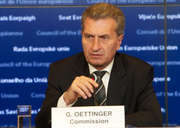 Le commissaire européen pour l'économie et la société numériques, Günther Oettinger (Source : Conseil)