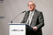Le Président de la Commission européenne, Jean-Claude Juncker, lors des Journées européennes du développement . © European Union