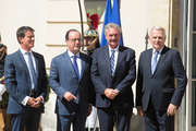 Manuel Valls, François Hollande, Jean Asselborn et Jean-Marc Ayrault le 25 août 2016