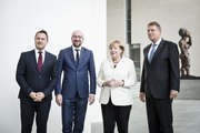 (de g. à dr.) Xavier Bettel; Charles Michel; Angela Merkel; Klaus Iohannis - source: BPA Jesco Denzel