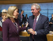 Federica Mogherini et Jean Asselborn lors du Conseil Affaires étrangères du 17 octobre 2016 à Luxembourg (c) Union européenne / Le Conseil de l'UE