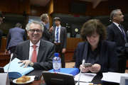 Pierre Gramegna et Dana Reizniece Ozola © Conseil de l'UE