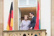 Angela Merkel et Xavier Bettel © SIP/Charles Caratini