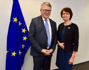 Nicolas Schmit et Marianne Thyssen à Bruxelles le 3 février 2017 (c) Union européenne